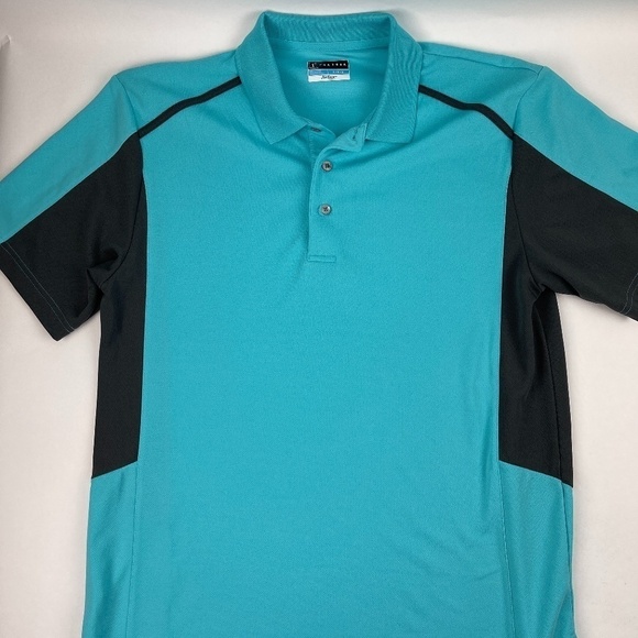 PGA Tour Golf Polo Mens Large Blue Airflux - Picture 1 of 7